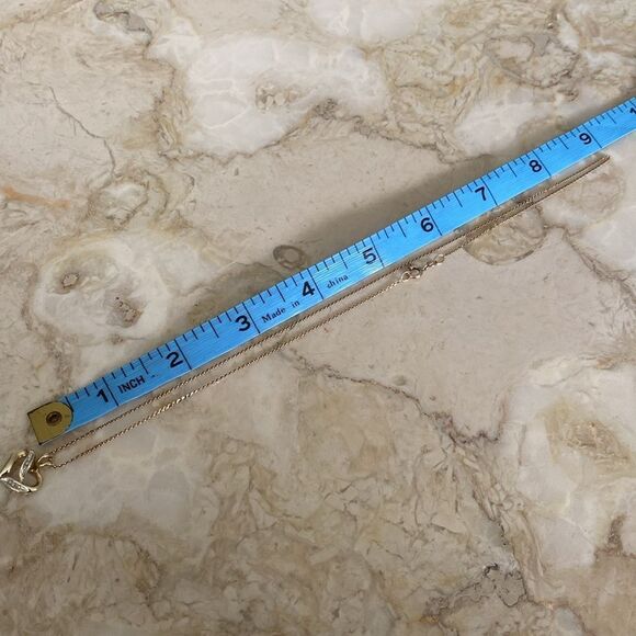 10K Yellow Gold & Diamonds Heart Pendant & 18” 10K Yellow Gold Fancy Cut Chain - Picture 11 of 11